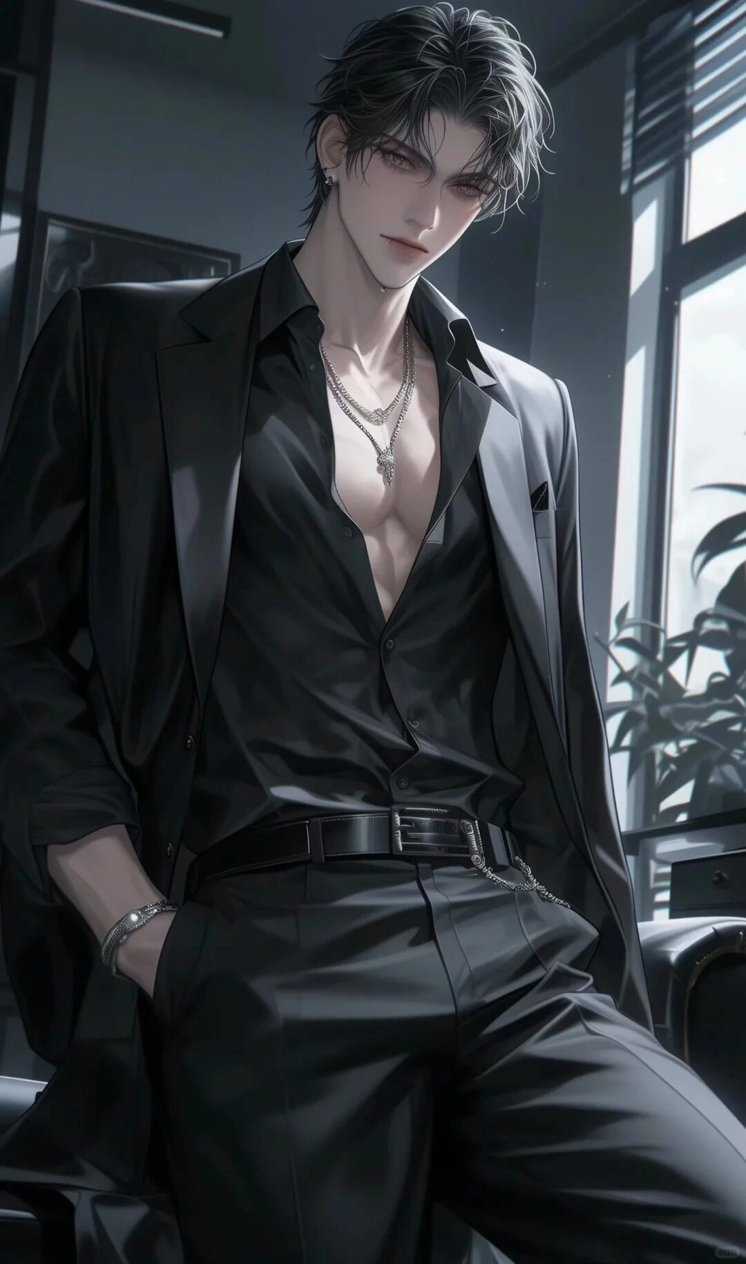 ảnh anime mặc vest