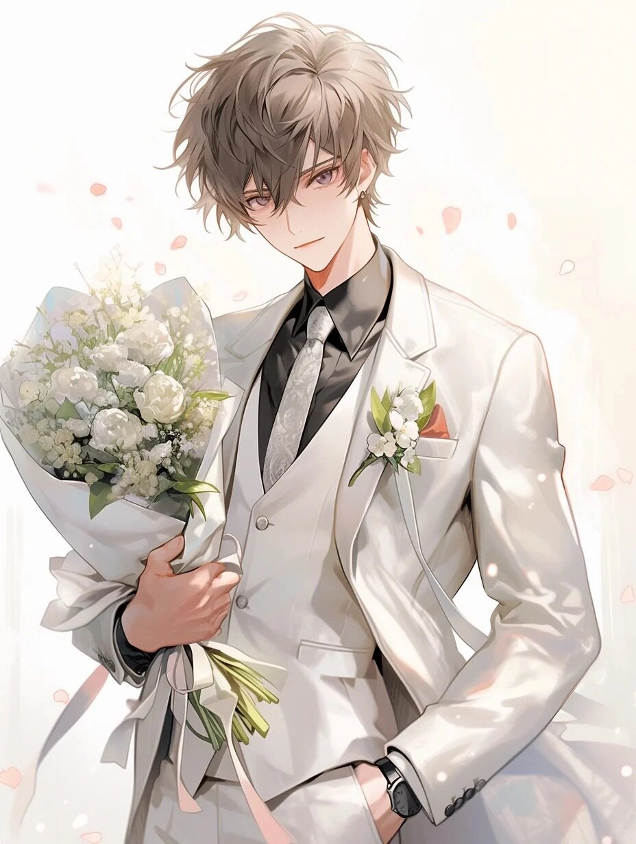 ảnh anime mặc vest