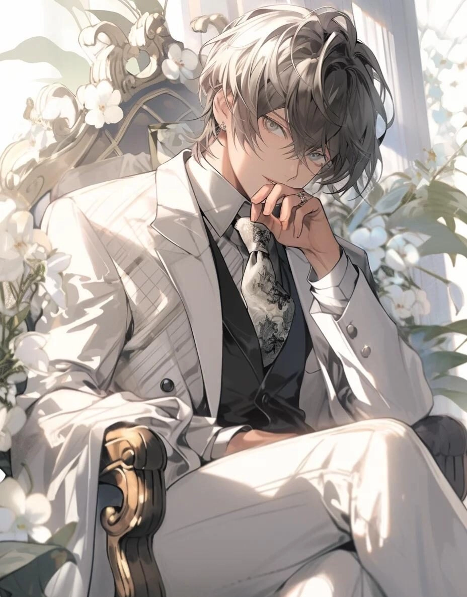 ảnh anime mặc vest