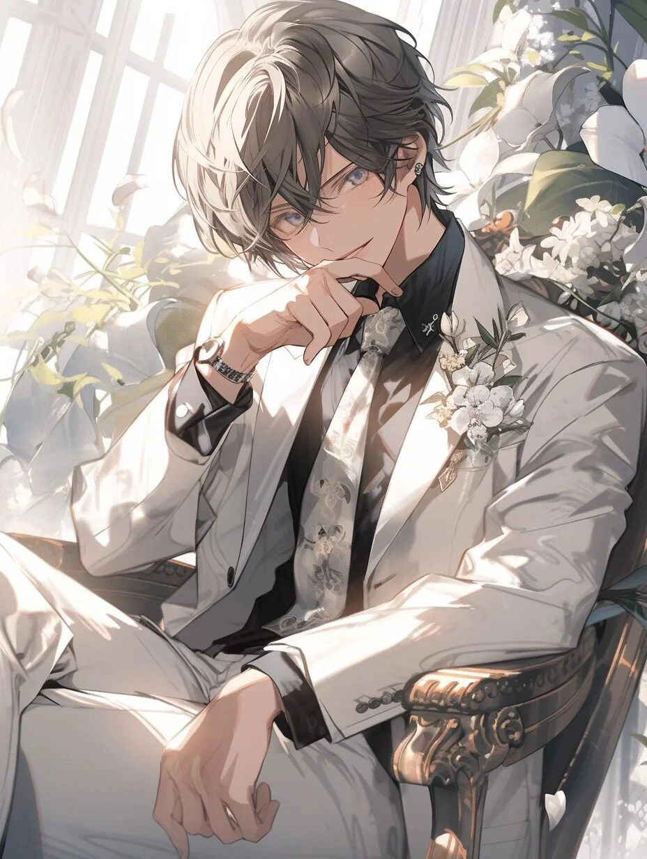 ảnh anime mặc vest