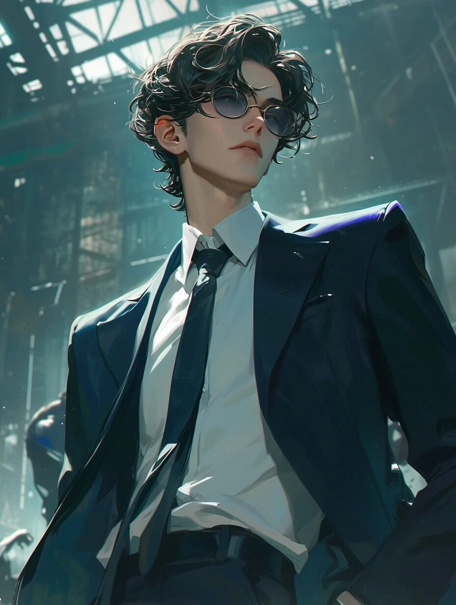 ảnh anime mặc vest