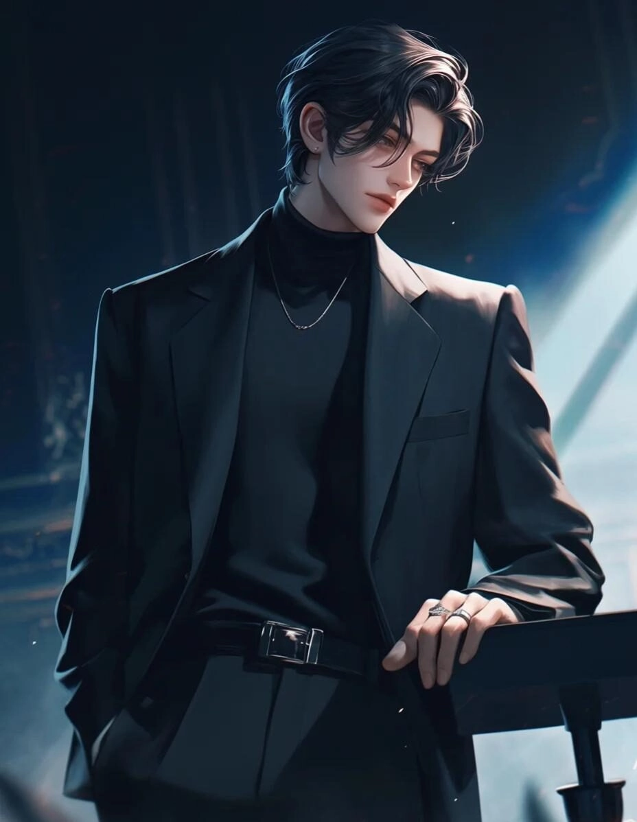 ảnh anime mặc vest