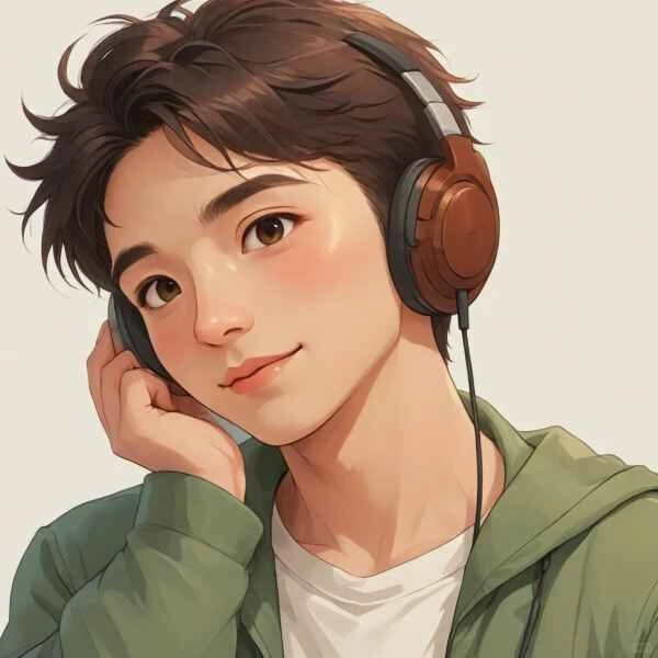 Ảnh trai đẹp đeo tai nghe