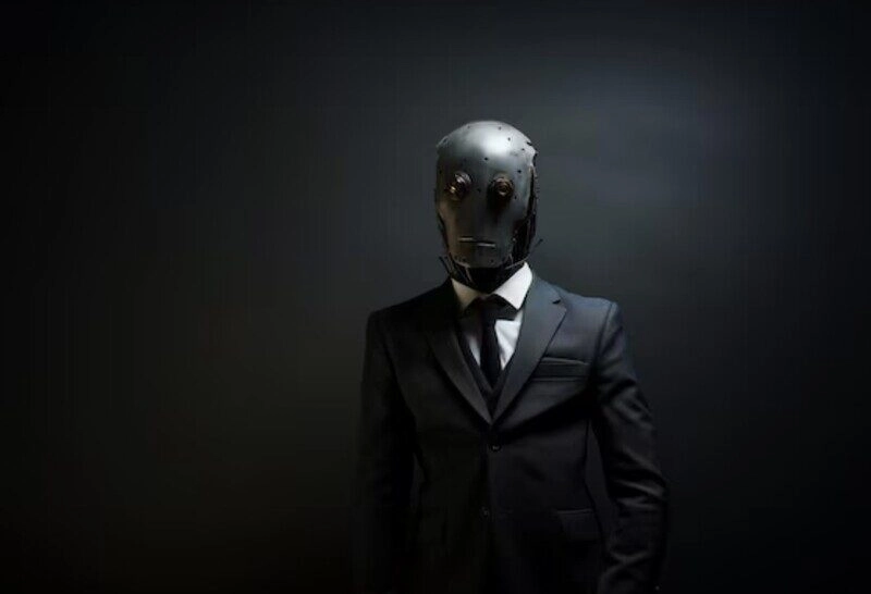 ảnh nam mặc vest che mặt