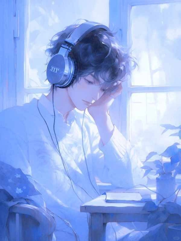 Ảnh trai đẹp đeo tai nghe