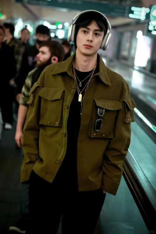 Ảnh trai đẹp đeo tai nghe