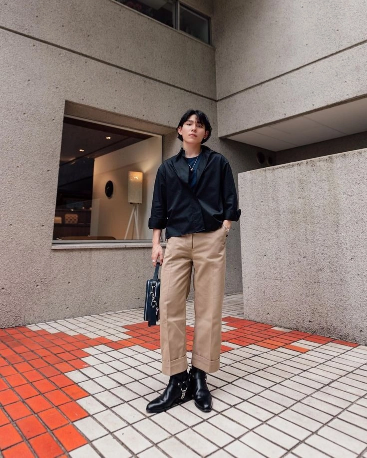 phối đồ với giày boot nam