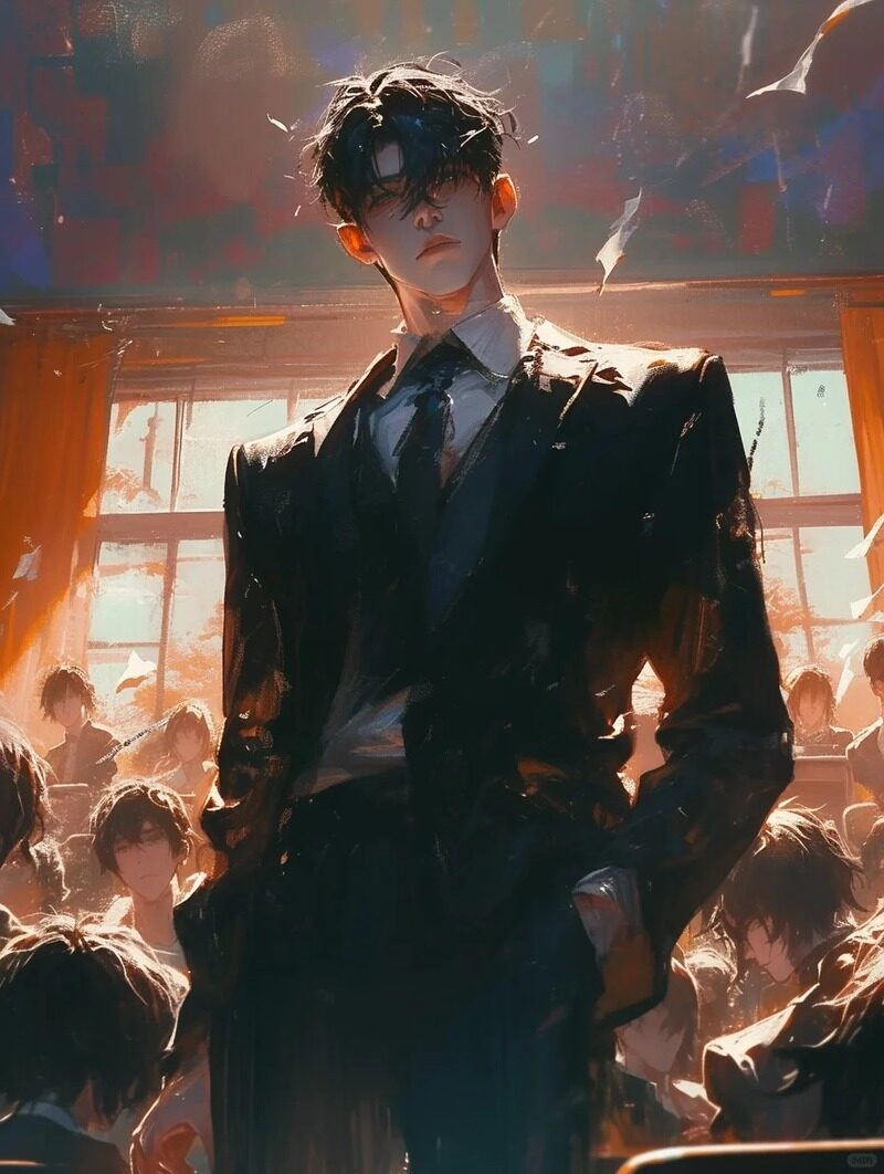 ảnh anime mặc vest