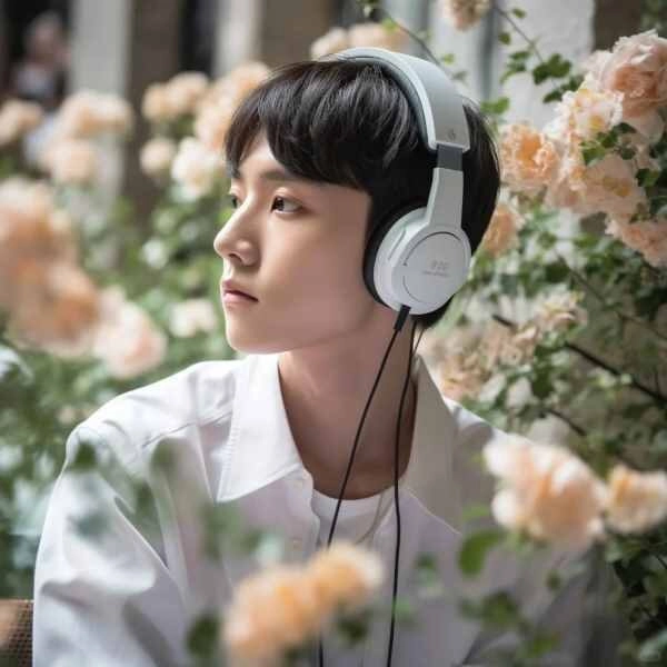 Ảnh trai đẹp đeo tai nghe