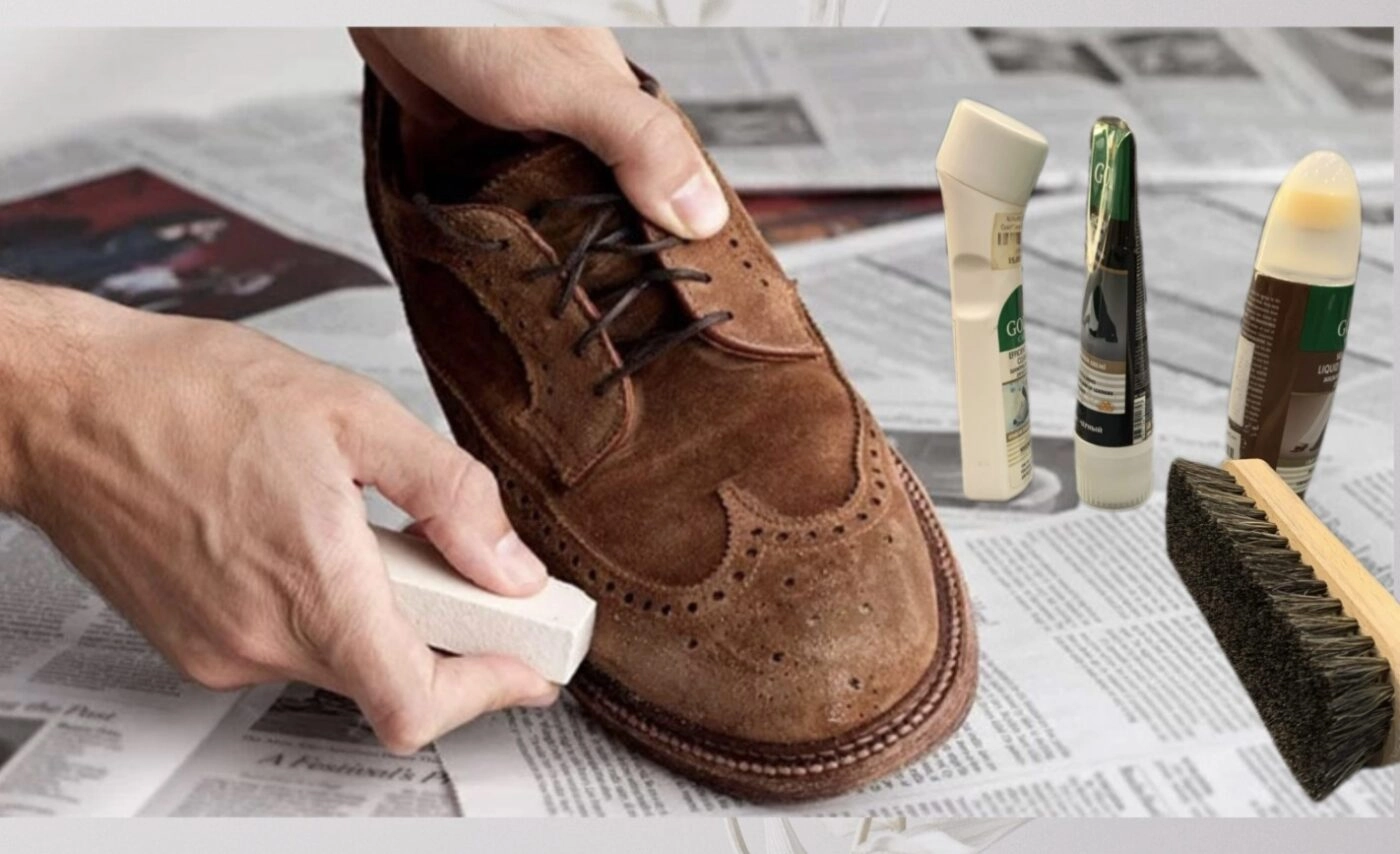 Hướng dẫn vệ sinh giày da lộn