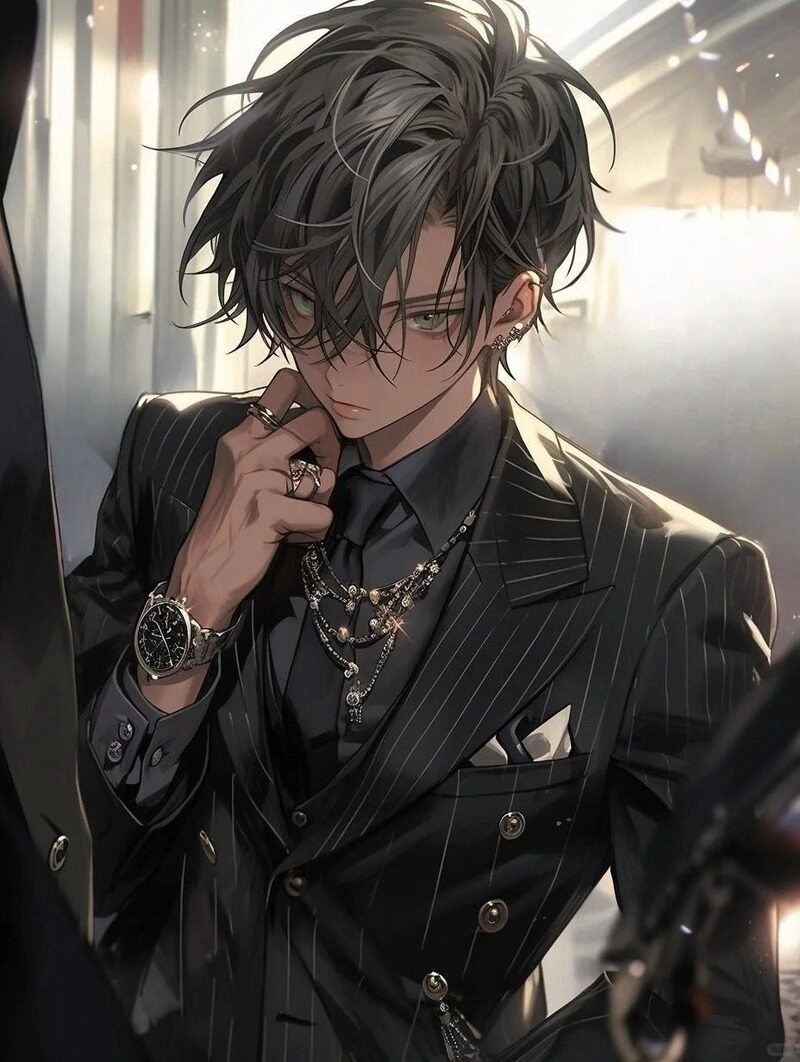 ảnh anime mặc vest