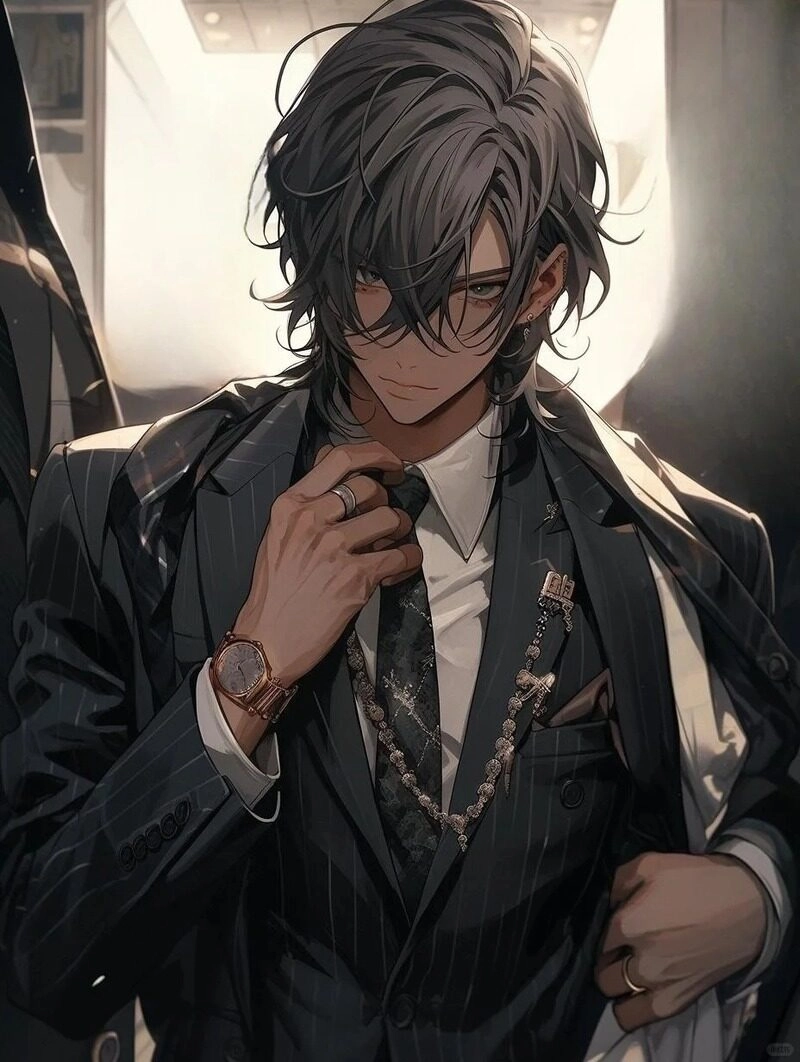 ảnh anime mặc vest