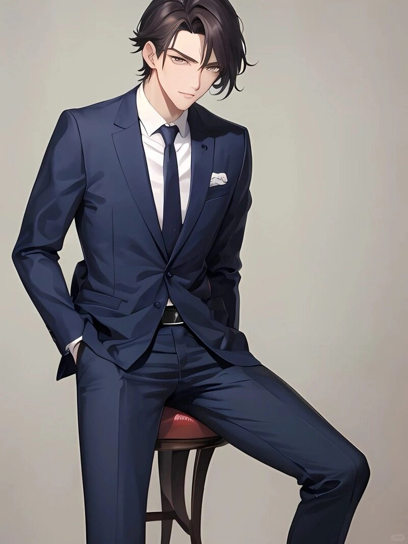 ảnh anime mặc vest