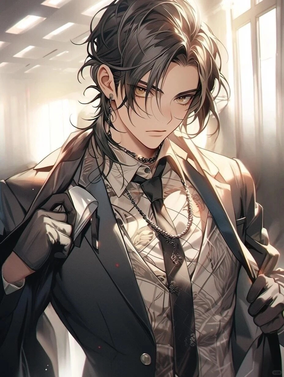 ảnh anime mặc vest