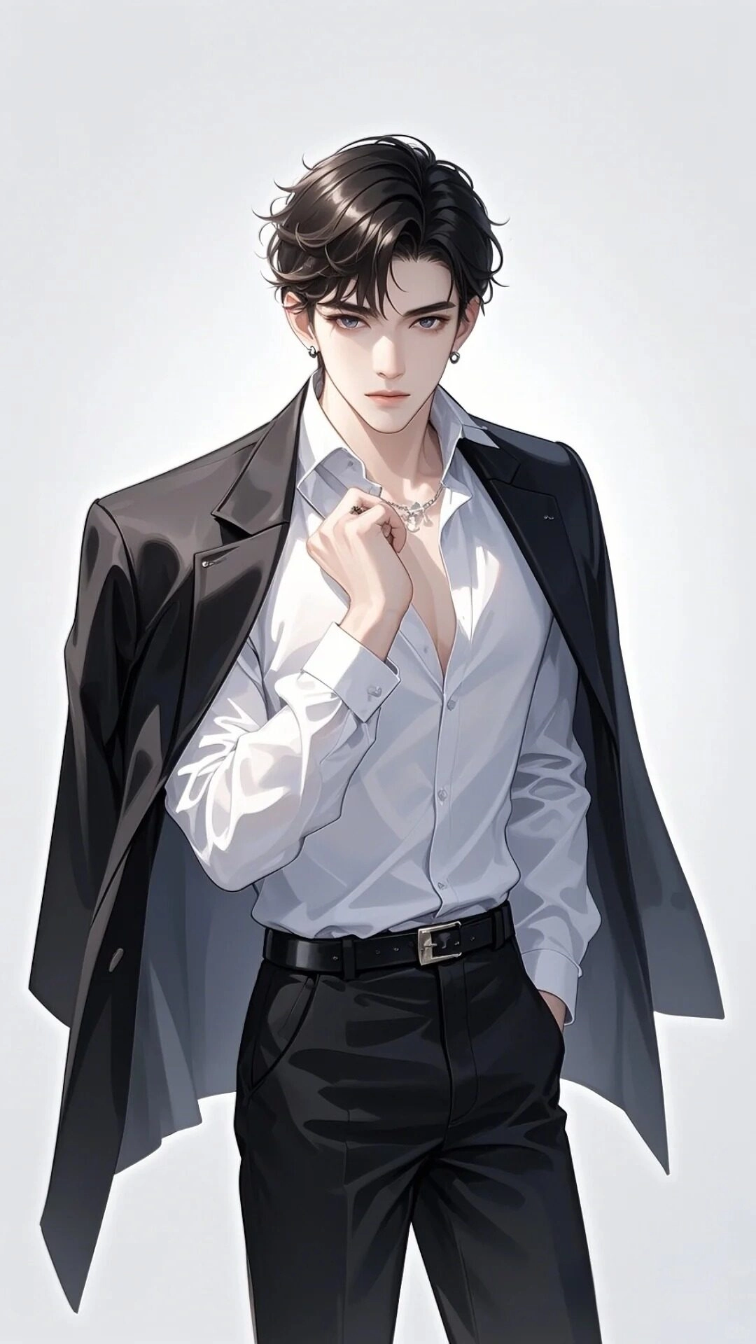 ảnh anime mặc vest