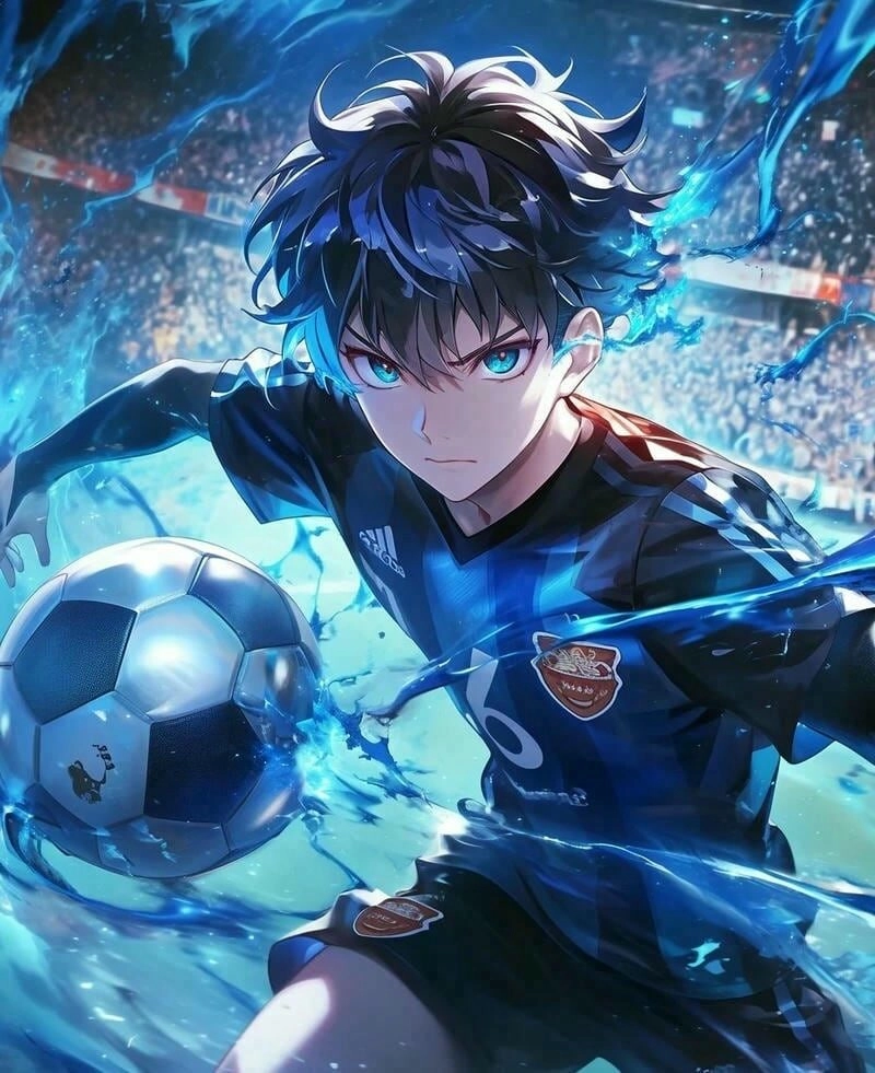 Ảnh nam đá bóng tạo cảm giác năng lượng