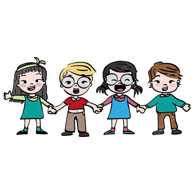 Hình ảnh nhóm trẻ nắm tay nhau tình cảm