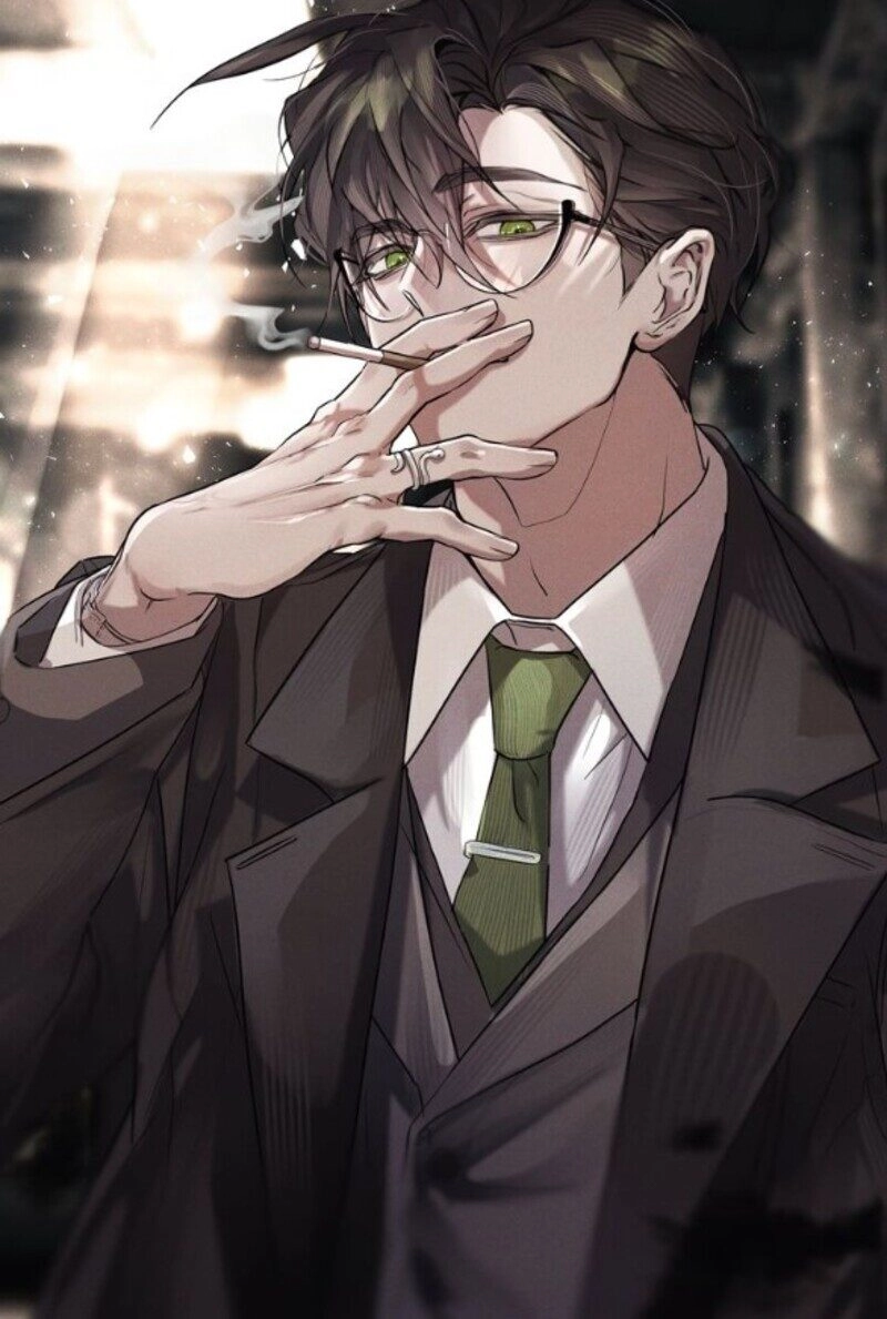 ảnh anime nam hút thuốc