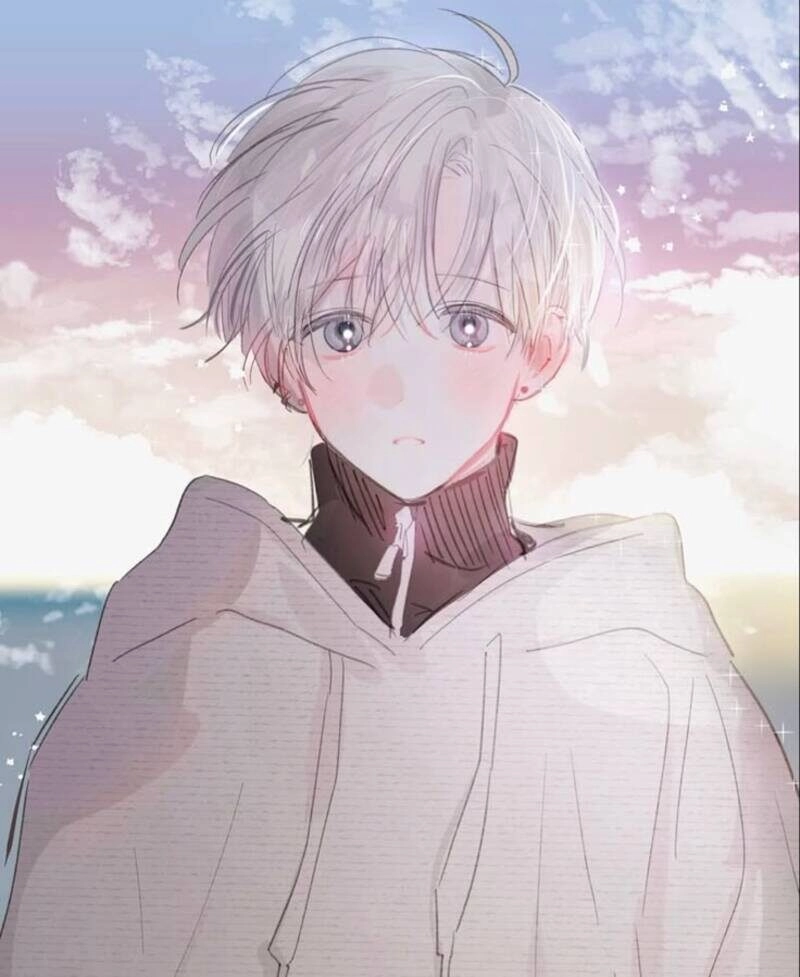 ảnh nam anime tóc trắng