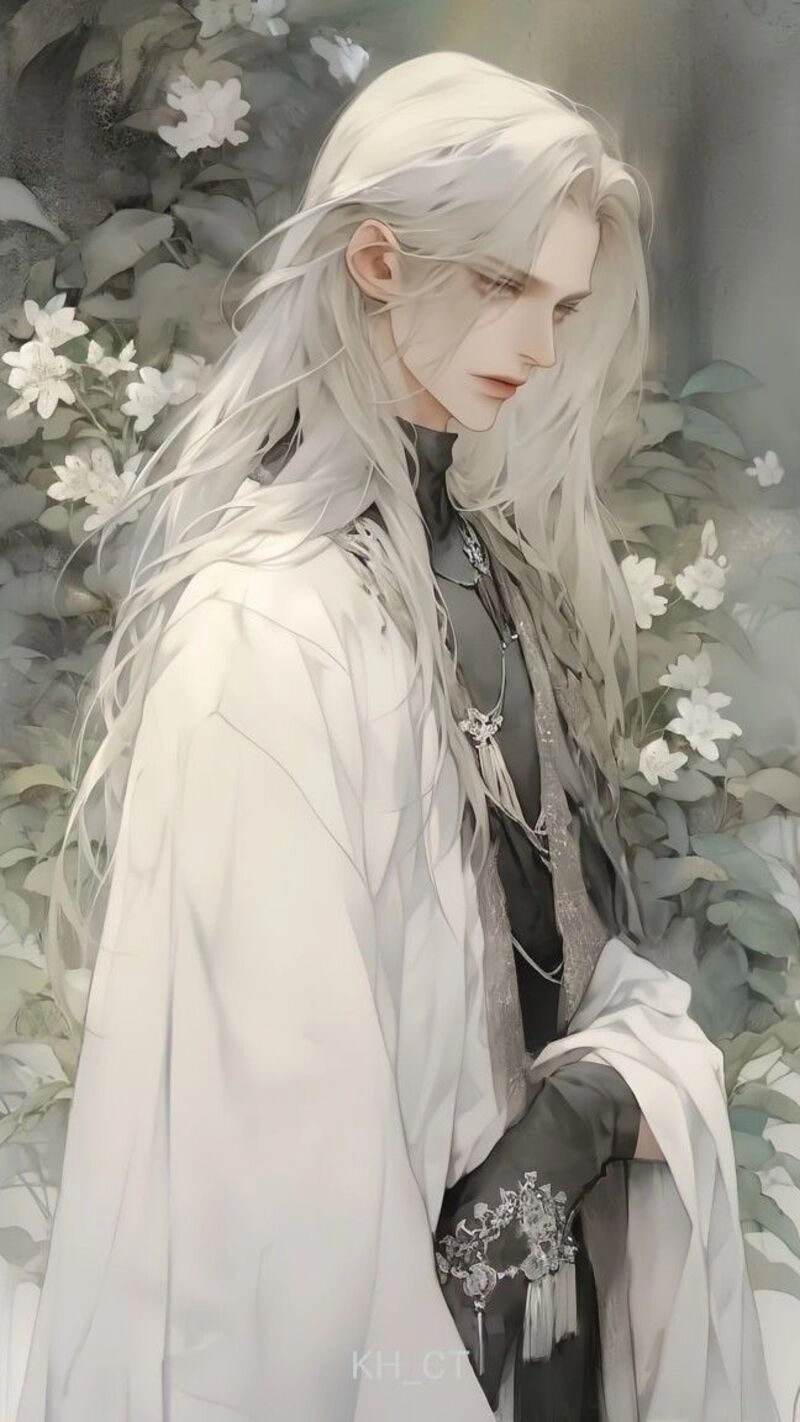 ảnh nam tóc trắng