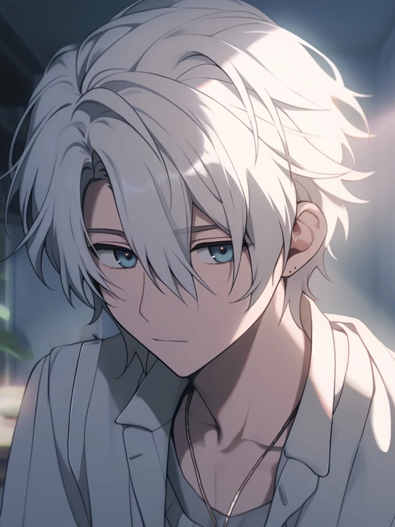 ảnh nam tóc trắng