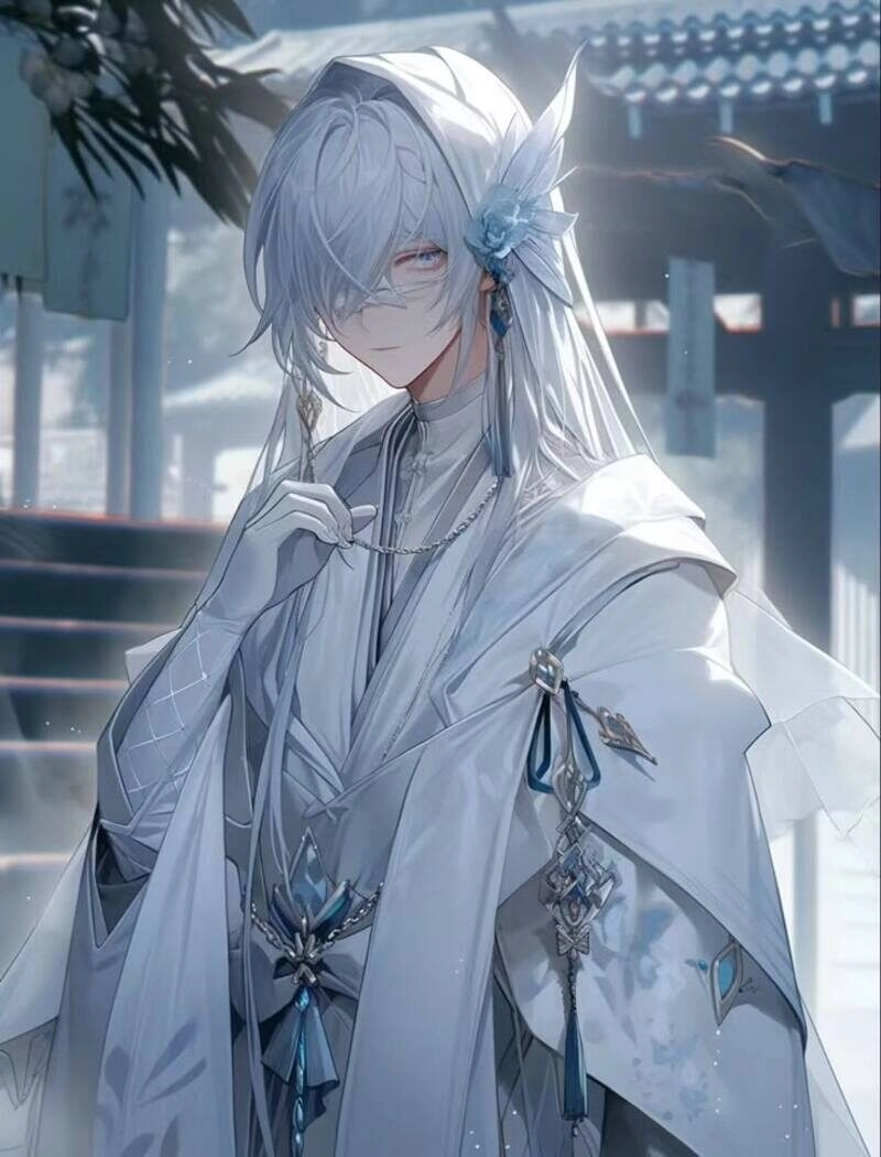 ảnh nam tóc trắng