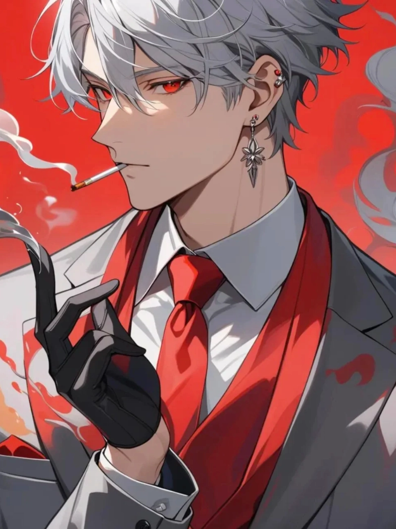 ảnh nam tóc trắng