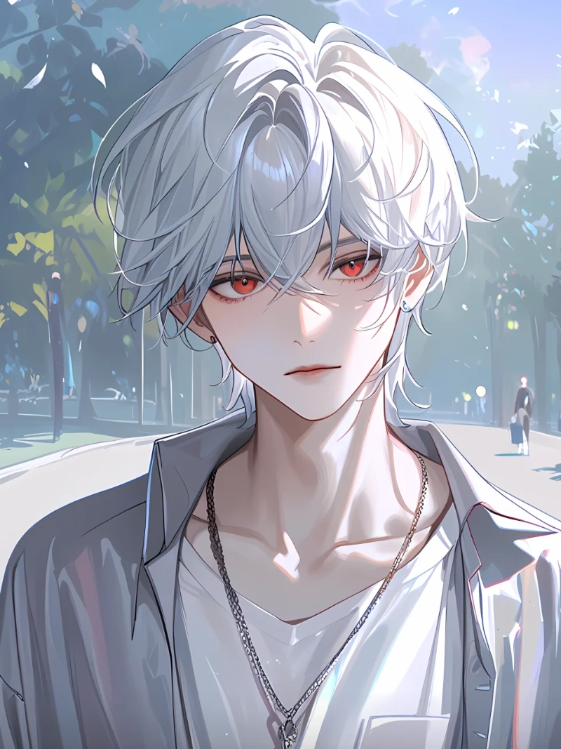 ảnh nam tóc trắng