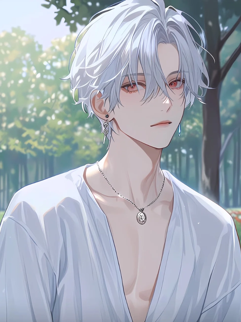 ảnh nam tóc trắng