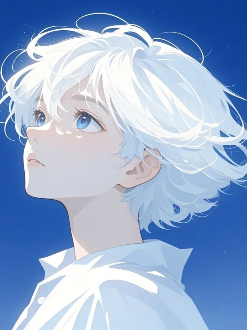 ảnh nam tóc trắng