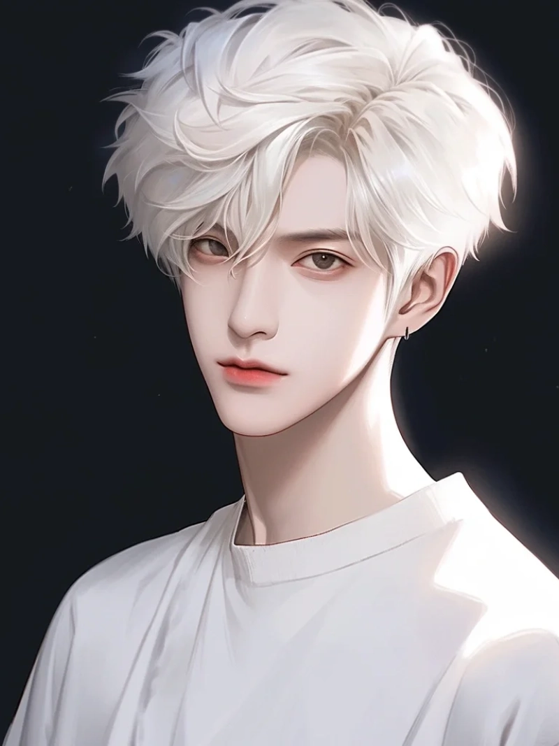 ảnh nam tóc trắng