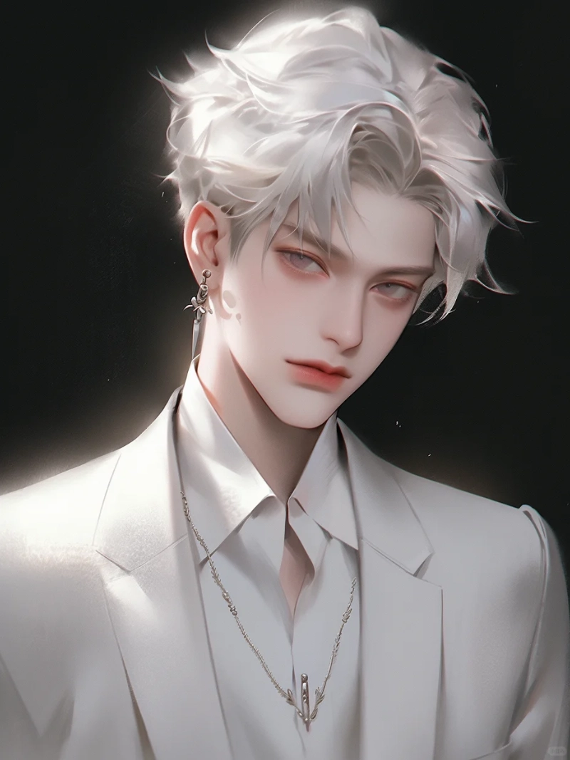 ảnh nam tóc trắng