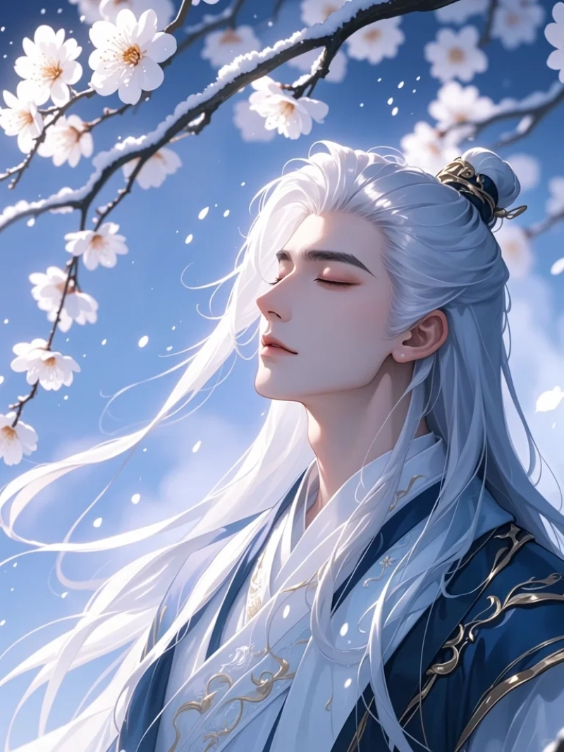 ảnh nam tóc trắng