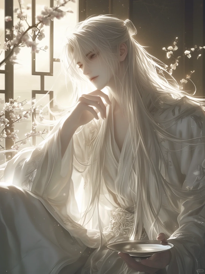 ảnh nam tóc trắng