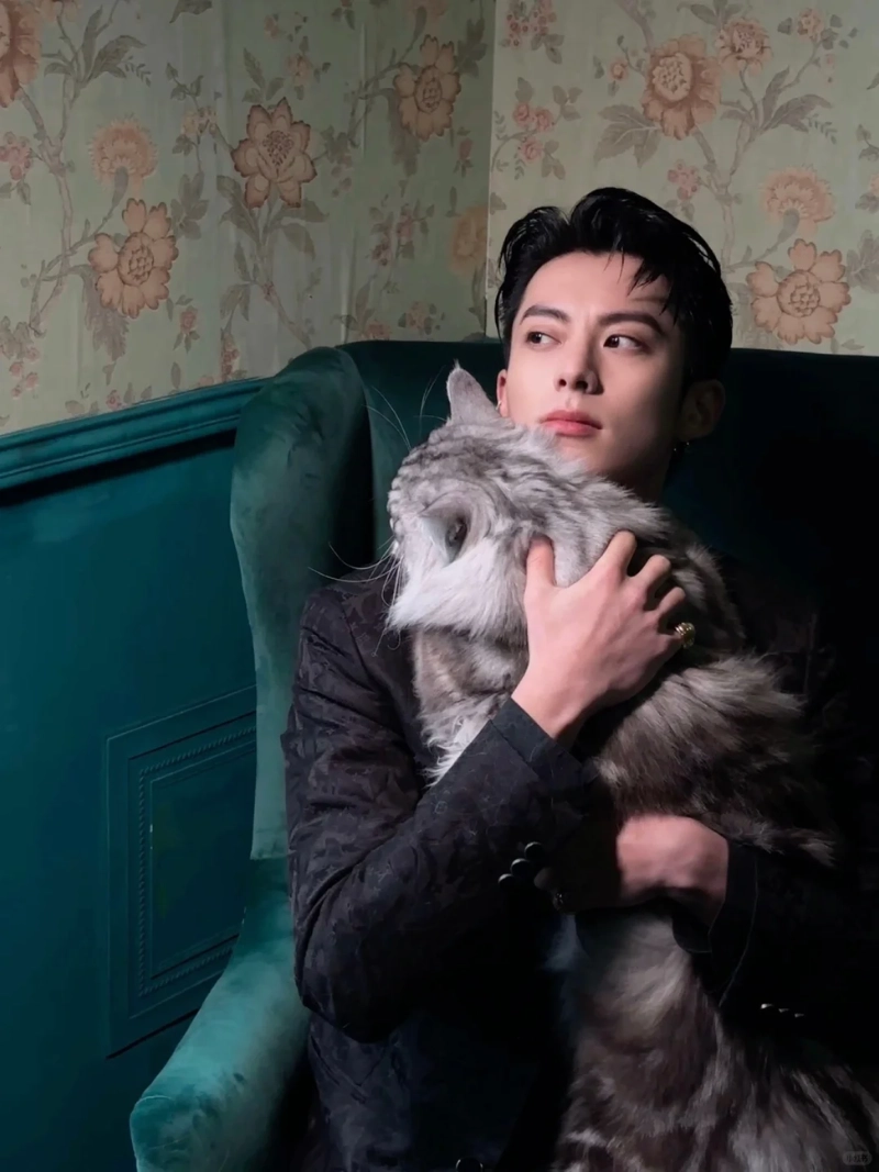 ảnh trai đẹp ôm mèo