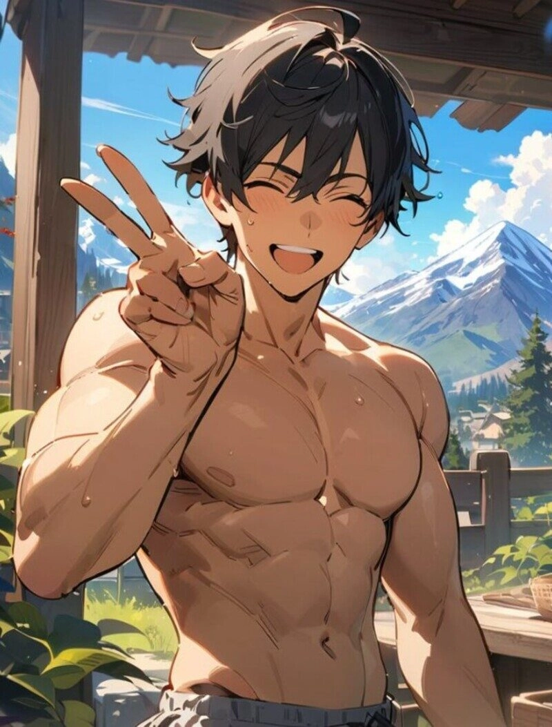 hình ảnh trai đẹp 6 múi anime