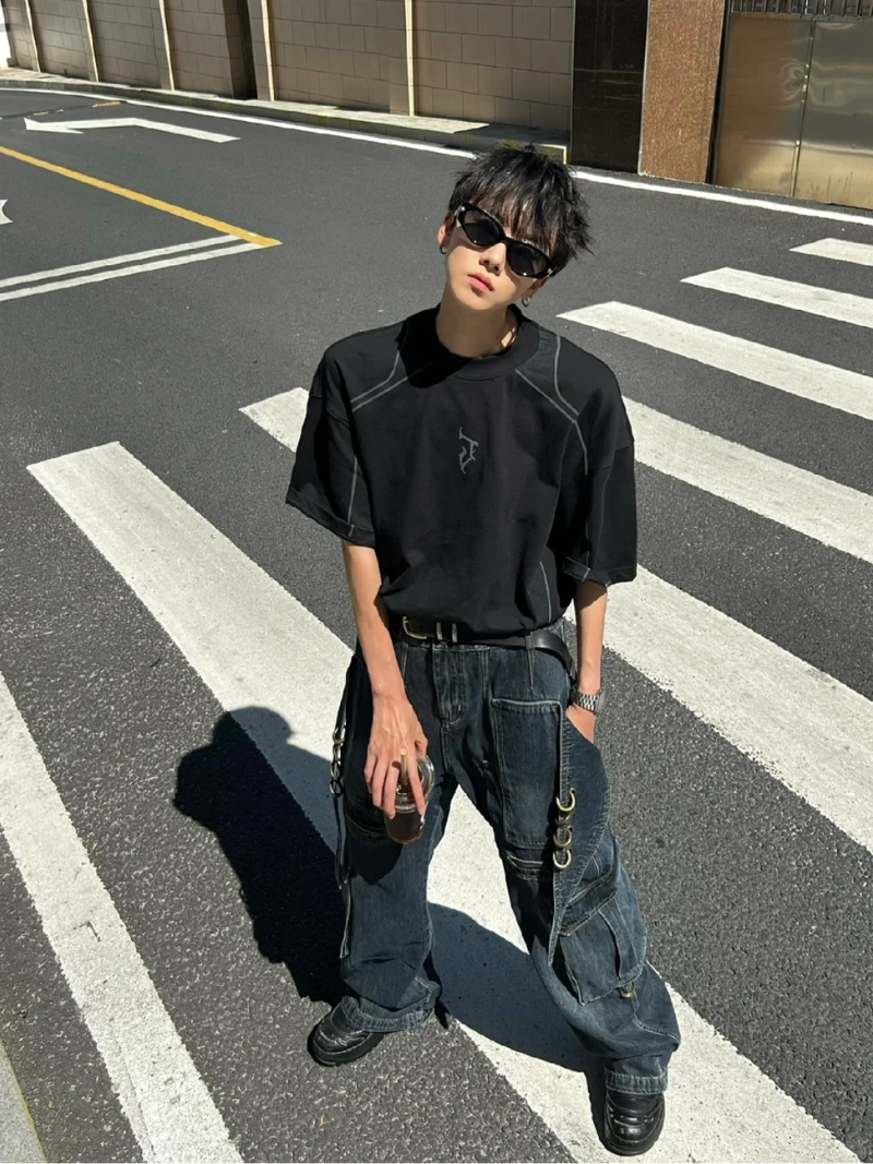 ảnh nam mặc đồ đen ngầu