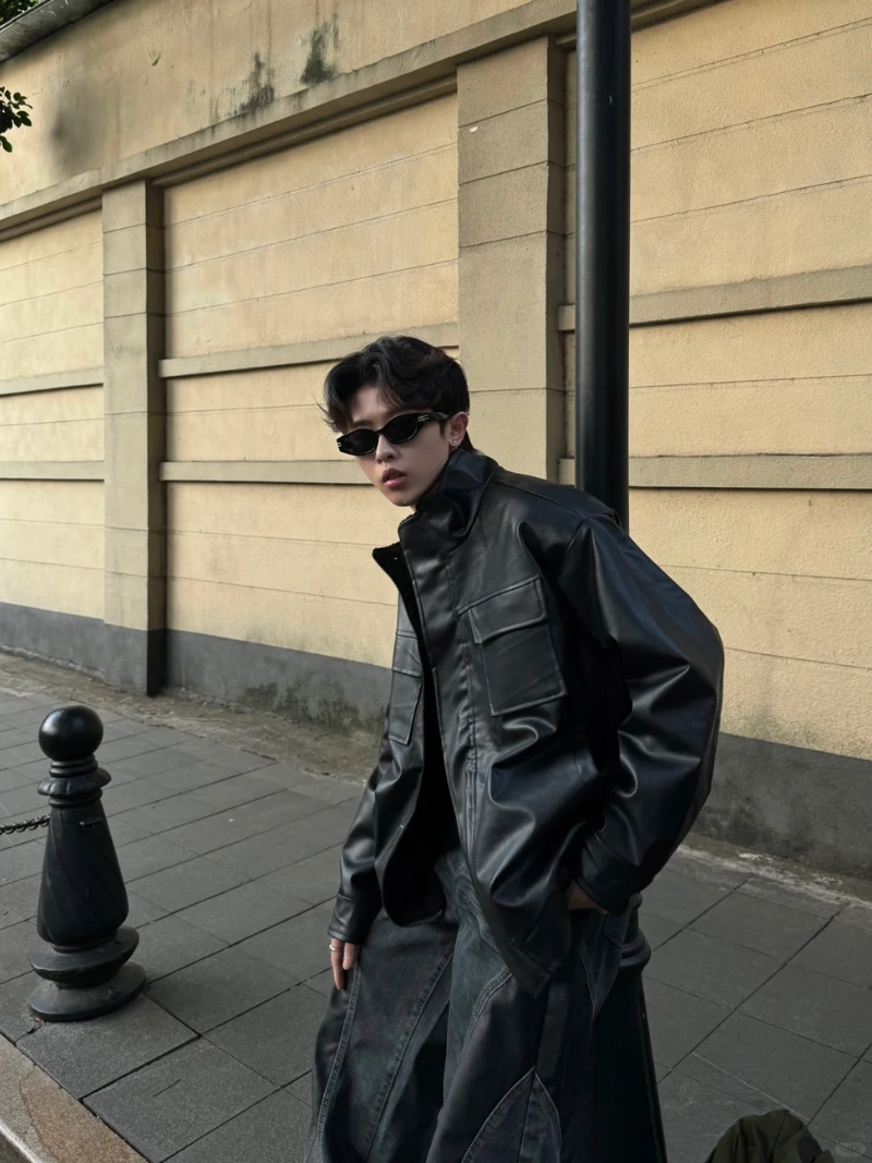 ảnh nam mặc đồ đen ngầu