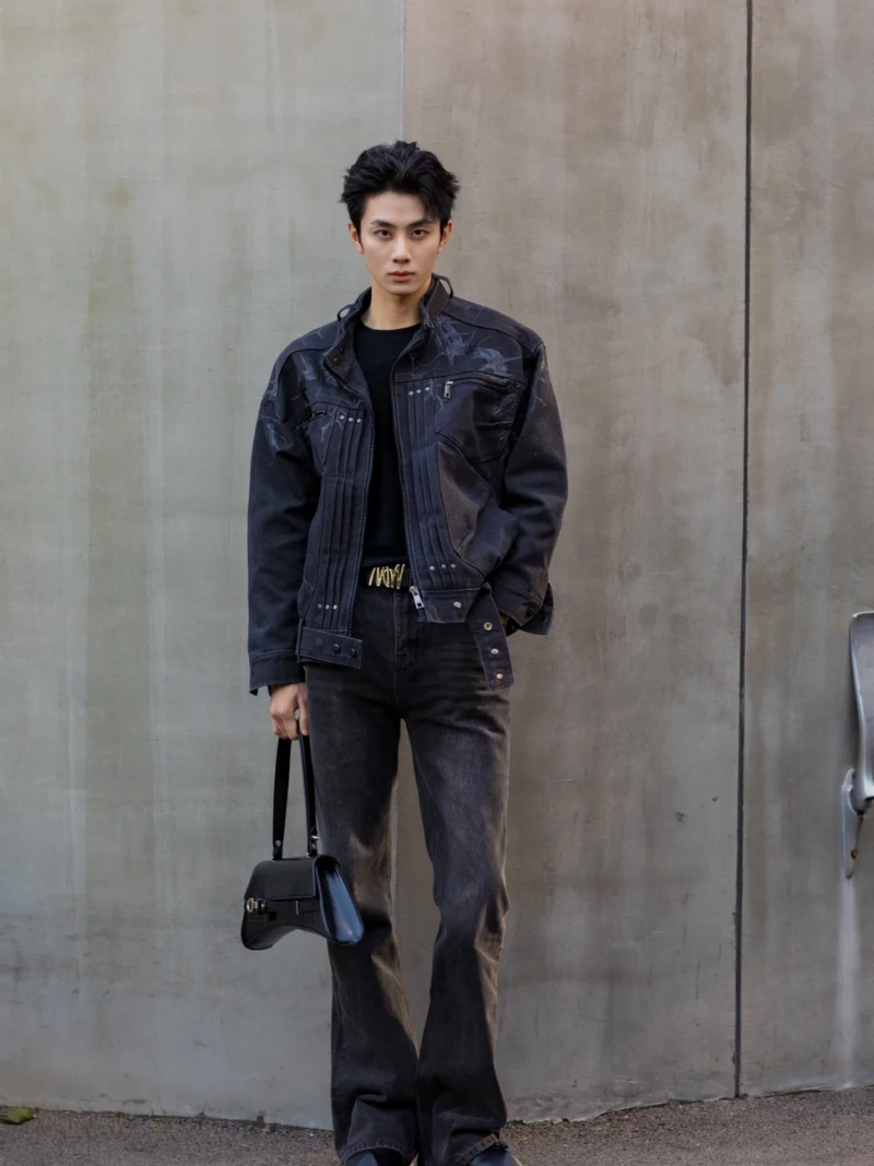 ảnh nam mặc đồ đen ngầu